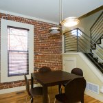 Brick dining area
